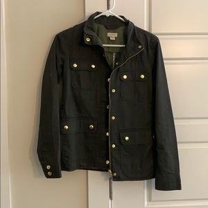 J.Crew dark green lightweight jacket